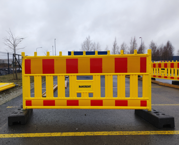 Laikinas aptvėrimas plastikinis geltonas 1.1 x 2.2 m