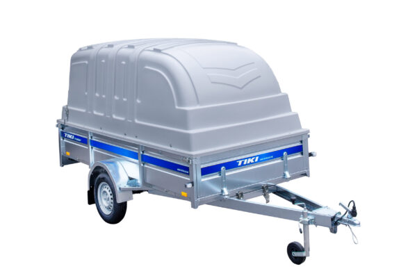 PRIEKABA VIENAAŠĖ SU GAUBTU BE STABDŽIŲ <750KG